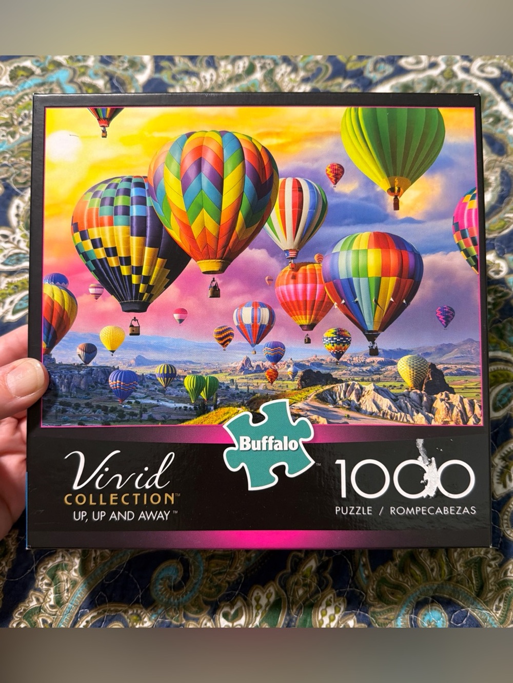 Buffalo Vivid Collection “Up, Up and Away” 1000 Pc Jigsaw Puzzle Hot Air Balloon